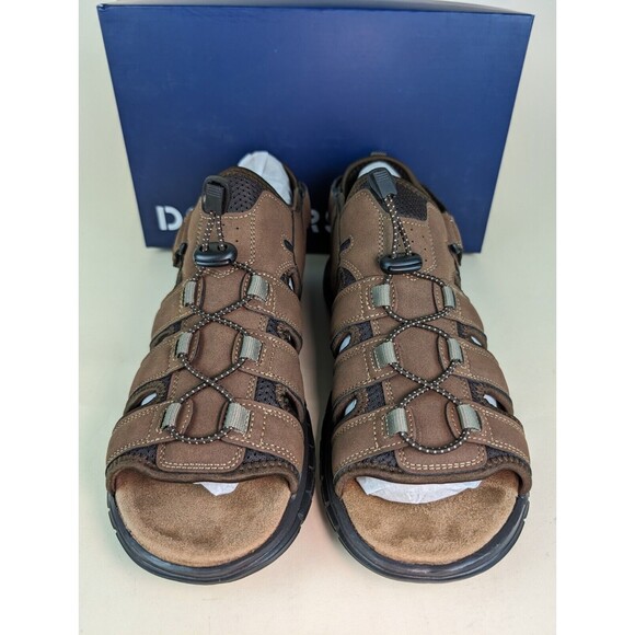 Dockers Sandals Mens 11 M Stephen Fisherman Dark Tan Slingback Casual Shoes NEW main image 11